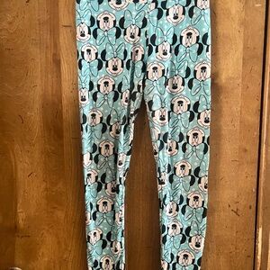 LuLaRoe Blue and Black Character Print Leggings